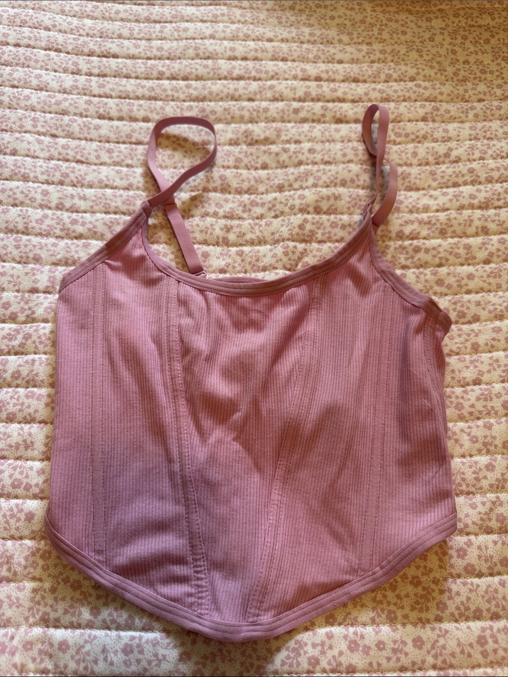 Colsie Mauve Ribbed Tank Top